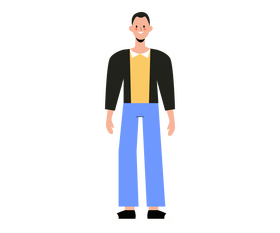 Guy in a jacket clipart