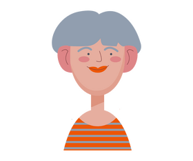 Free girl with short hair clipart