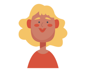 African american woman with blond hair clipart