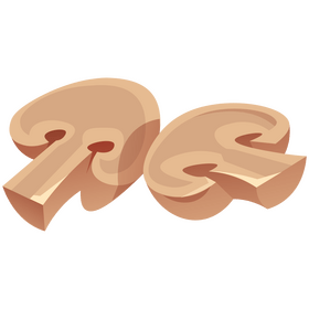 Mushroom champignon cut clipart