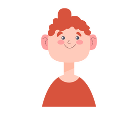 Young redhead girl portrait clipart