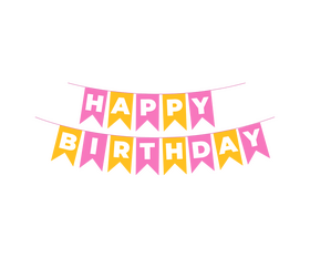 Happy birthday garland clipart