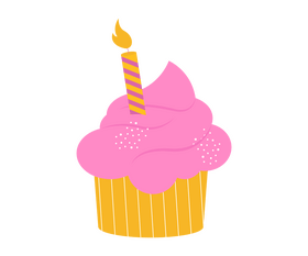 Birthday cupcake clipart