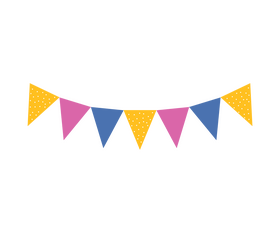 Birthday garland clipart