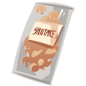 Shiitake mushroom dried clipart