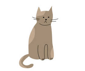 Scared cat illustration clipart