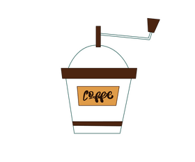Coffee grinder illustration clipart