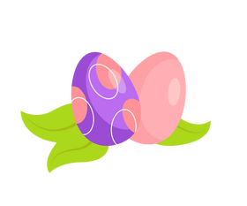 Easter eggs cartoon clipart