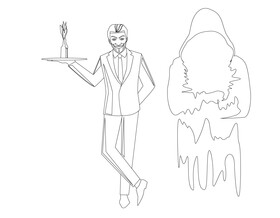 Anonymous black and white vector