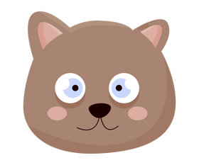 Cute baby cat avatar clipart