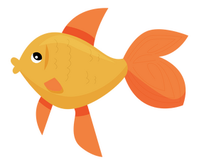 Gold fish cartoon clipart