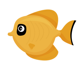 Yellow fish free clipart