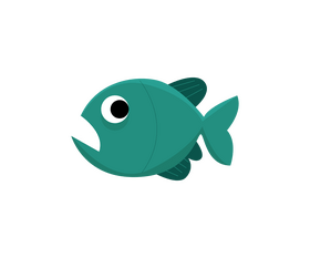 Scared fish illustration clipart