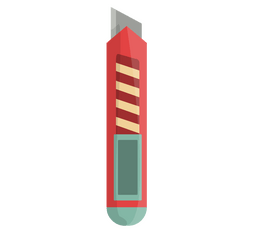 Stationery knife illustration clipart