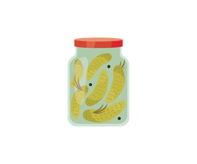Canned cucumbers clipart