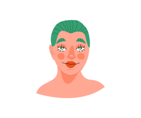 Girls green hair clipart
