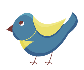 Blue bird drawing clipart