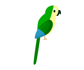 Green parrot free clipart