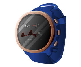 Health app on watch clipart