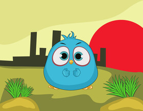 Cute angry birds vector