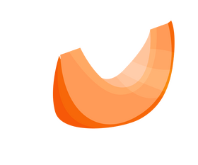 Cartoon pumpkin slice clipart