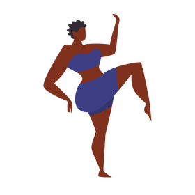 Afro American woman doing yoga clipart