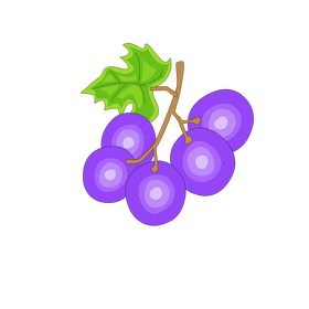 Purple grape illustration clipart