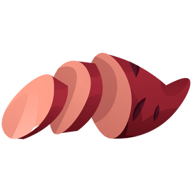 Sweet potato cut clipart