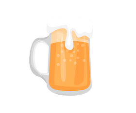 Glass of beer clipart