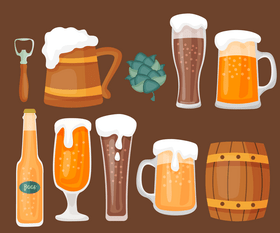 Beer set vector