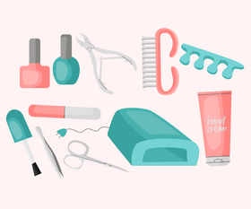 Nail beauty, manicure vector