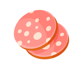 Free sausage slices clipart