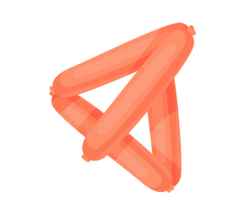 Cartoon sausages clipart