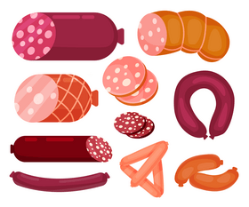 Sausages vector