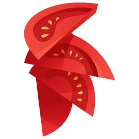 Tomato vegetable slices clipart