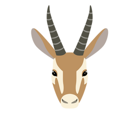Cartoon goat portrait clipart