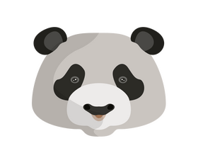 Panda head cartoon clipart