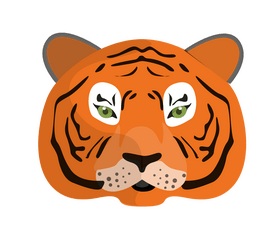 Tiger portrait icon clipart