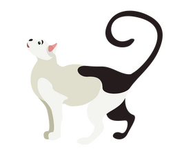 Black and white cat clipart