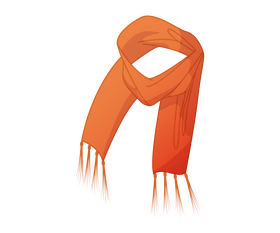 Orange scarf clipart