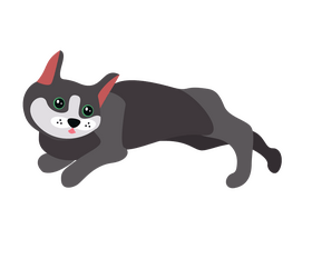 Lying cat clipart