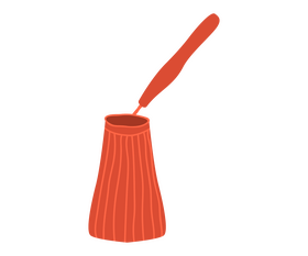 Coffee turk, turkish coffee clipart