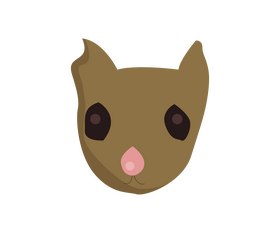 Flying squirrel face clipart