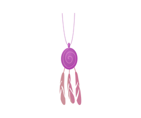 Cartoon pink necklace clipart