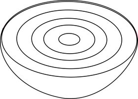 Beet Cut in Half black and white clipart