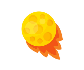 Meteorite cartoon clipart