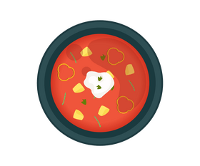 Borscht soup clipart