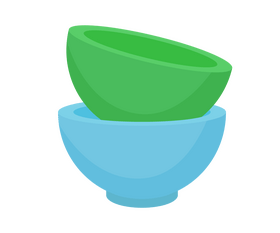 Colorful dishes clipart