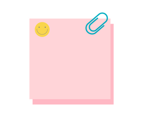 Cartoon sticky notes clipart