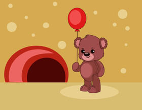Cute teddy bear vector